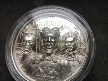 2021 Cook Islands - Terracotta warriors - 1 oz proof UHR sil beschikbaar voor biedingen