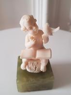 Antieke Sculptuur Jongen Lezer Ivoor Beeld, Antiek en Kunst, Ophalen