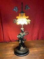 Vintage bronzen langelots art deco lamp, Antiek en Kunst