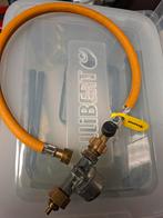 Gasaansluiting met filter en breukbeveiliging., Caravans en Kamperen, Mobilhome-accessoires, Ophalen of Verzenden, Zo goed als nieuw