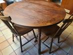 Table de cuisine et chaises, 150 tot 200 cm, Minder dan 100 cm, Gebruikt, Bruin