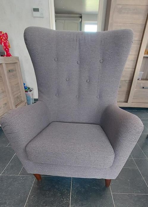 Grijze fauteuil, Huis en Inrichting, Fauteuils, Zo goed als nieuw, Ophalen