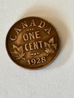 Muntstuk one cent 1928 Canada, Ophalen of Verzenden