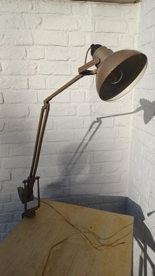 industriële bureaulamp, Huis en Inrichting, Lampen | Tafellampen, Gebruikt, 75 cm of meer, Metaal, Ophalen