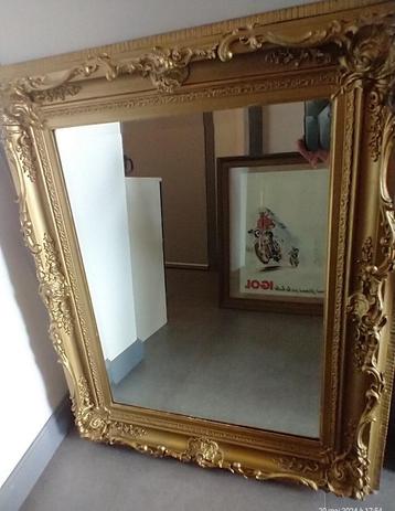 Miroir ancien cadre doré, Enlèvement, Rectangulaire, 50 à 100 cm, Moins de 100 cm