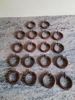 houten gordijnringen, Huis en Inrichting, Ophalen of Verzenden, Zo goed als nieuw, Bruin