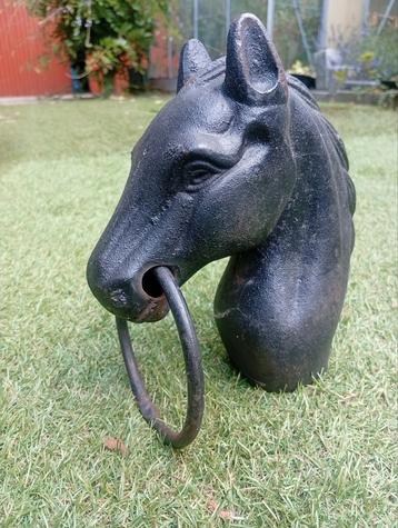 Gietijzeren paardenhoofd paalornament (8 stuks beschikbaar)  beschikbaar voor biedingen