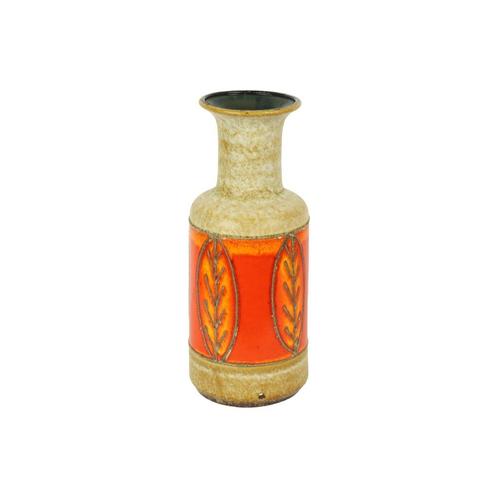 Grote Oranje Beige Fat Lava Vaas West Germany Jasba 602 10 4, Maison & Meubles, Accessoires pour la Maison | Vases, Utilisé, Orange