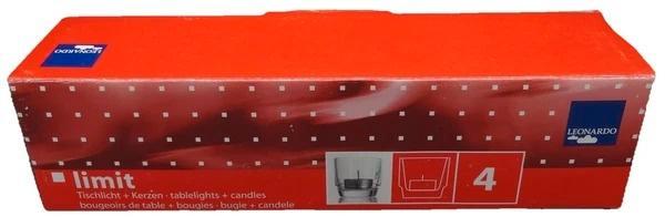 LEONARDO LIMIT 4x Glazen Tafellicht Windlicht Nieuw, Huis en Inrichting, Keuken | Servies, Zo goed als nieuw, Verzenden