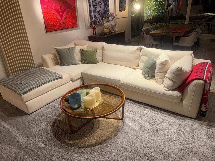 Prachtig Italiaans hoeksalon te koop.  Inclusief tapijt, Huis en Inrichting, Zetels | Complete zithoeken, Zo goed als nieuw, Hout