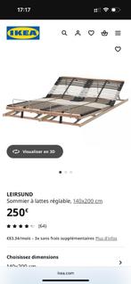 Sommier à lattes réglables IKEA Leirslund, Ophalen, Gebruikt, Tweepersoons, 140 cm