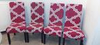 4 chaises rouges, Huis en Inrichting, Stoelen, Vier, Gebruikt, Rood
