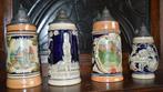 4 Stenen drinkbekers met tinnen deksel, Antiek en Kunst, Ophalen of Verzenden