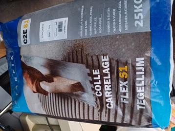 Lots de 4 sacs ciment colle flex gris +2 sacs mortier prépar, Enlèvement, Comme neuf