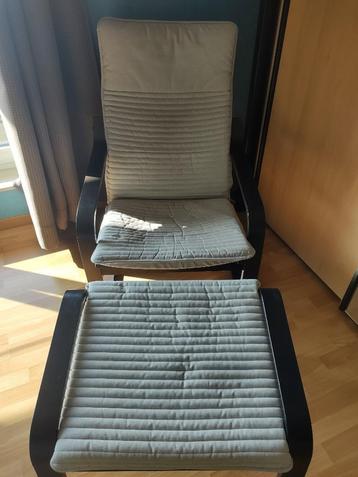 Fauteuil en voetenbank Poang beschikbaar voor biedingen