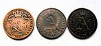 Lot (3) 3 pièces de 1 centime (Léopold II & Albert I), Verzenden, Overig, Losse munt