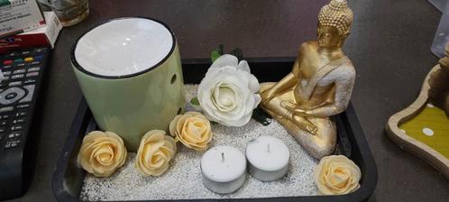 Bruleur bougeoir ensemble Bouddha doré 12 avec fondants, Maison & Meubles, Accessoires pour la Maison | Bougeoirs & Bougies, Neuf