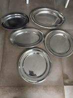 5 grote roestvrijstalen schalen, Huis en Inrichting, Keuken | Potten en Pannen, Ophalen of Verzenden, Zo goed als nieuw, Inox