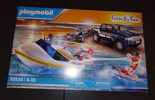 Playmobil (Family Fun) Pick-up met speedboot (70534) - nieuw, Kinderen en Baby's, Speelgoed | Playmobil, Nieuw, Complete set, Ophalen of Verzenden
