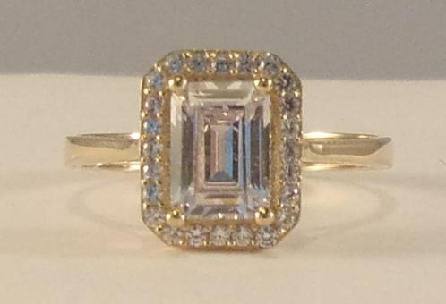 Kostbare 14k gouden damesring – verlovings- of trouwring, Handtassen en Accessoires, Ringen, Zo goed als nieuw, Dame, 17 tot 18