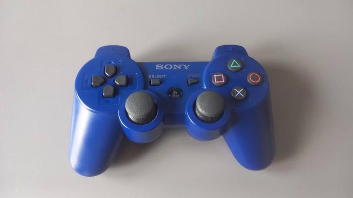Blauwe PS3 controller - Dualshock 3, Games en Spelcomputers, Spelcomputers | Sony Consoles | Accessoires, Gebruikt, PlayStation 3