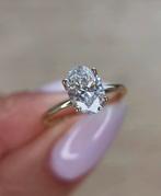 14k puur gouden 1 ct diamant ring met Certificaat, Handtassen en Accessoires, Ringen, Ophalen, Zo goed als nieuw