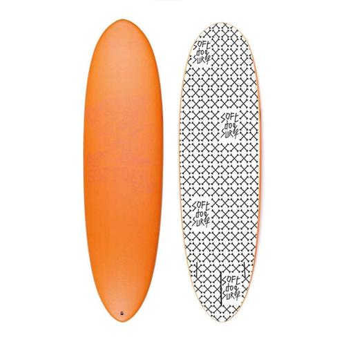 Softdogsurf surfplank, Watersport en Boten, Golfsurfen, Zo goed als nieuw, Longboard, Met vinnen, Ophalen
