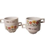 Ouderwetse tassen met bloemetjes - bergère France -> 2€, Huis en Inrichting, Keuken | Servies, Ophalen, Zo goed als nieuw, Kop(pen) en/of Schotel(s)