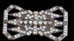 vintage damesbroche met zirkonia., 4 tot 7 cm, Damesbroche, Ophalen of Verzenden, Zo goed als nieuw