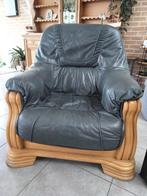 1 persoons zetel in echt leder, Huis en Inrichting, Ophalen, Zo goed als nieuw