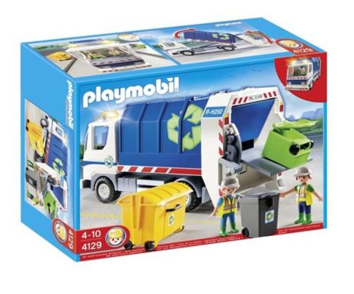 Playmobil 4129 – Vuilniswagen met zwaailicht, Kinderen en Baby's, Speelgoed | Playmobil, Zo goed als nieuw, Complete set, Ophalen