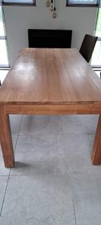 Teak tafel uitschuifbaar, Huis en Inrichting, Ophalen, Gebruikt, Teakhout, 200 cm of meer