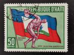 Haïti 1959 - sport - Jeux panaméricains - drapeau - disque, Amérique centrale, Affranchi, Enlèvement ou Envoi