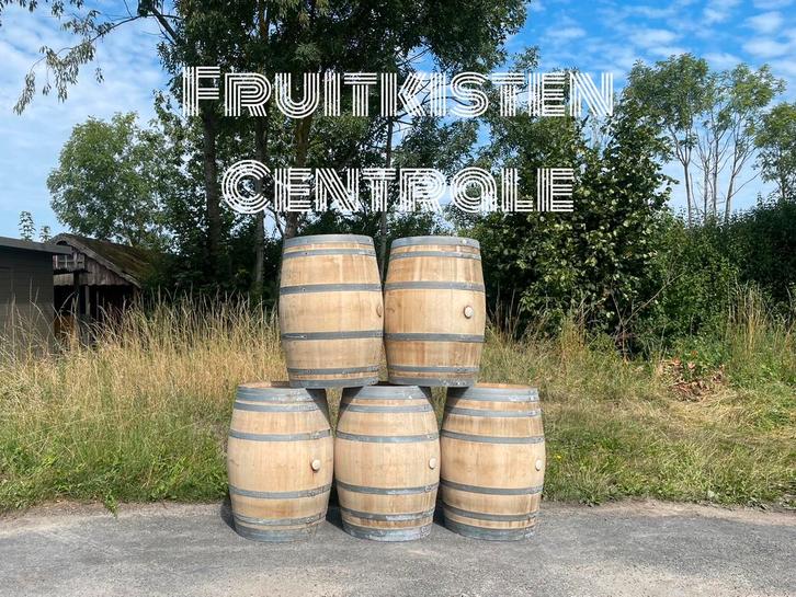 Eiken wijnvaten 225L, Tuin en Terras, Regentonnen, Zo goed als nieuw, Ophalen