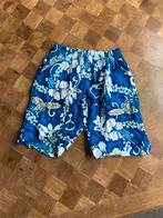 Zeer lichte strandshort, blauw met witte patronen