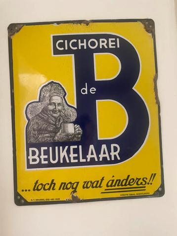 Emaille reclambord Chicorei de Beukelaar beschikbaar voor biedingen
