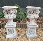 Beton bloempotten met zuilen, Tuin en Terras, Ophalen, Nieuw, Beton, 40 tot 70 cm