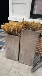 Atelier Vierkant bloembakken 4st, Tuin en Terras, Ophalen, Steen, Gebruikt, Minder dan 60 cm