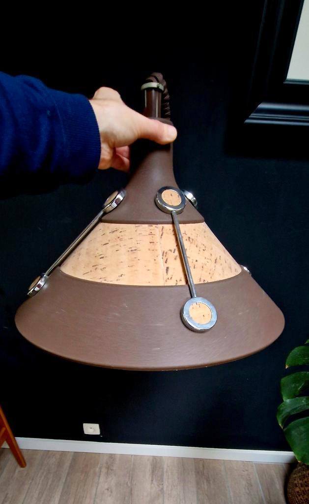 Vintage hanglamp Herda Amsterdam 1977, Huis en Inrichting, Lampen | Hanglampen, Gebruikt, 75 cm of meer, Metaal, Overige materialen