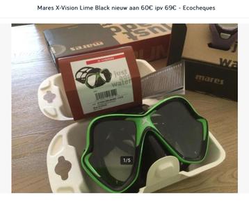 Mares X-Vision Lime/Black nieuw aan 60€ ipv 69€ - Ecocheques beschikbaar voor biedingen