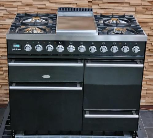 🔥Luxe Fornuis Boretti Linea Quadra 100cm zwart 3 ovens, Elektronische apparatuur, Fornuizen, Zo goed als nieuw, Vrijstaand, Gas