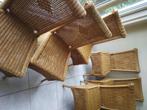 6 stoelen rotan, Huis en Inrichting, Stoelen, Vijf, Zes of meer stoelen, Riet of Rotan, Gebruikt, Bruin