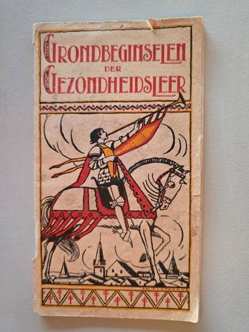 Oud boek "Grondbeginselen der Gezondheidsleer" beschikbaar voor biedingen
