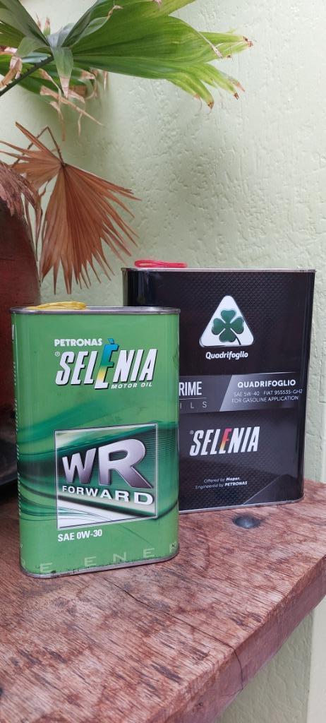 Petronas selenia Quadrifoglio oliebidons set van 2 zeldzaam, Verzamelen, Automerken, Motoren en Formule 1, Zo goed als nieuw, Auto's