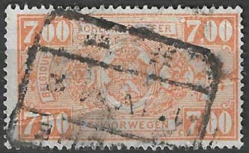 Belgie 1923/1931 - OBP 159TR - Rijkswapen 7,00 F. (ST), Timbres & Monnaies, Timbres | Europe | Belgique, Affranchi, Sport, Envoi