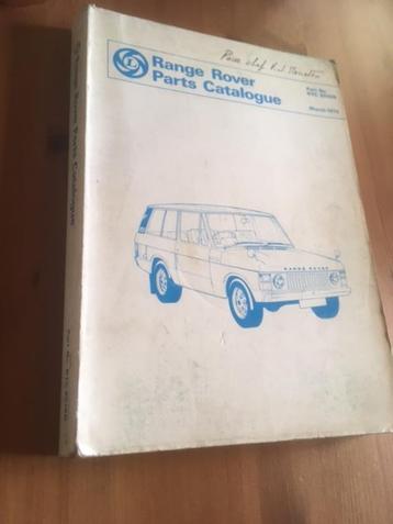 Catalogue-pièces Range Rover 1978 original Unipart