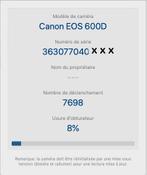 exactement comme neuf CANON 600D+18-55V3, 18 Mégapixel, Canon, Moins de 4 fois, Comme neuf