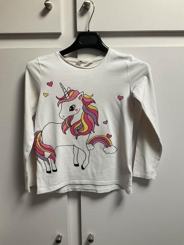 T-shirt met lange mouwen en unicorn maat 122/128 H&M beschikbaar voor biedingen