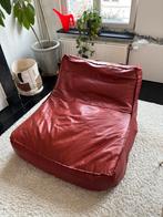 Designer zitzak bordeau lederen Zoe Verzelloni, Huis en Inrichting, Zitzakken, Ophalen, Zo goed als nieuw, Zitzak