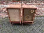 Retro speakers, volle klank, Audio, Tv en Foto, Luidsprekerboxen, Ophalen, Gebruikt, 60 tot 120 watt, Front, Rear of Stereo speakers